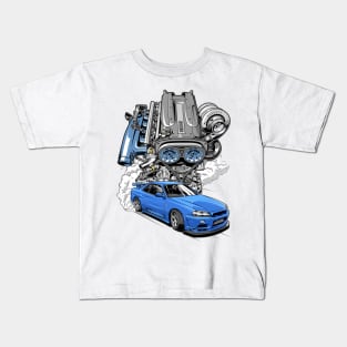 RB26 Turbo Skyline R34 Kids T-Shirt